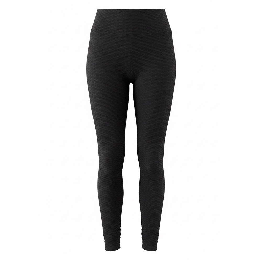 LA Society‎ Black Honeycomb Textured Scrunch Butt Leggings High Waisted 1X